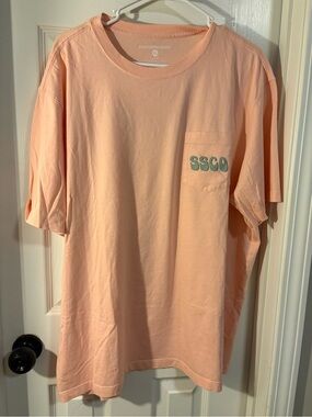 Peach Pocket Tee with SSCO Logo